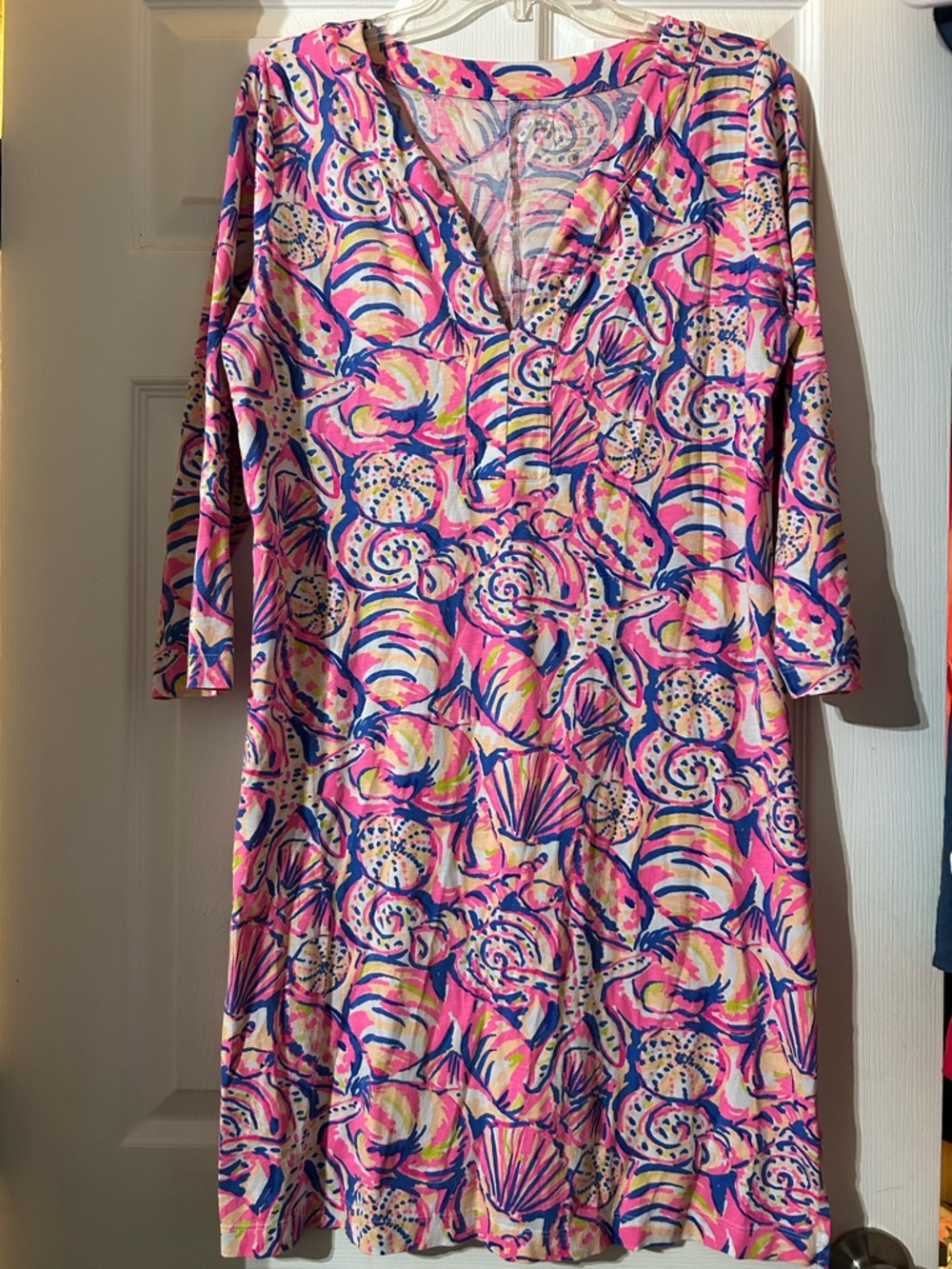 Lilly Pulitzer Casual Dress Size Large vibrant colors starfish